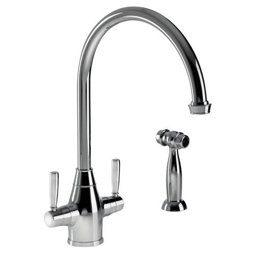 BROMPTON Dual Lever Mixer Kitchen Tap With Handspray