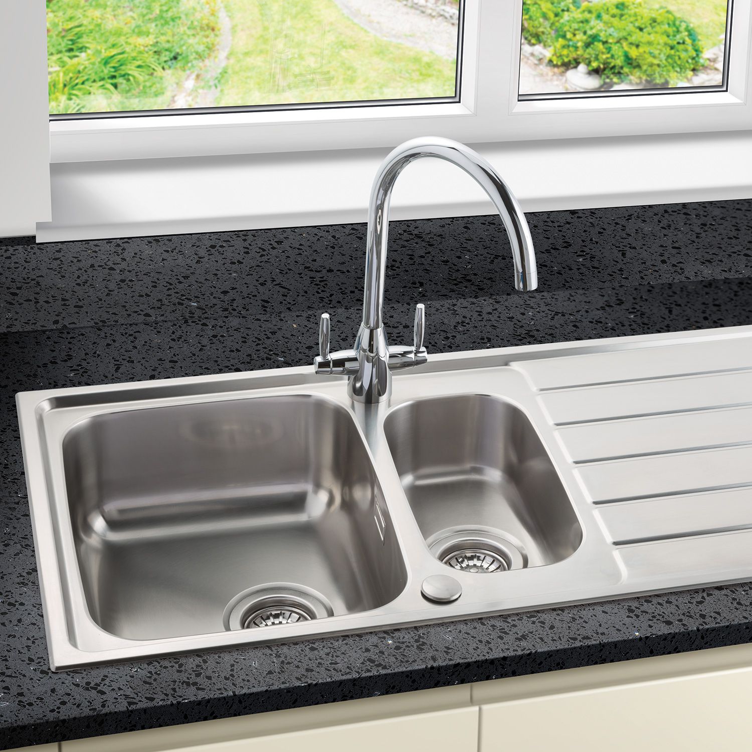 Bluci Siena 150 1.5 Bowl Sink and Drainer - Sinks-Taps.com