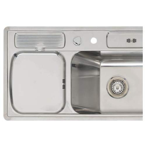 AMBASSADOR R Single Bowl Kitchen Sink with Wet Area