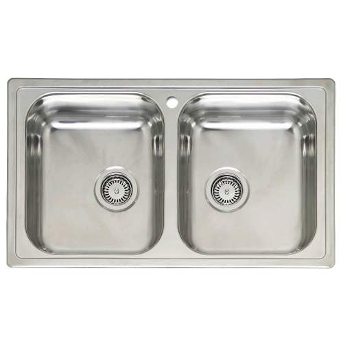 DIPLOMAT 20 Double Bowl Kitchen Sink - RL218S