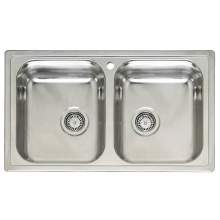 DIPLOMAT 20 Double Bowl Kitchen Sink - RL218S