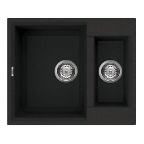 Easy 150 1.5 Bowl Inset Granite Kitchen Sink - Black