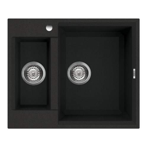 Easy 150 1.5 Bowl Inset Granite Kitchen Sink - Black