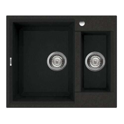 Easy 150 1.5 Bowl Inset Granite Kitchen Sink - Black