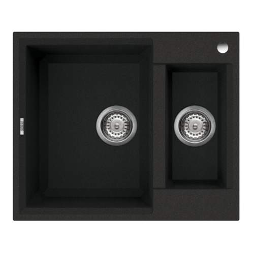 Easy 150 1.5 Bowl Inset Granite Kitchen Sink - Black