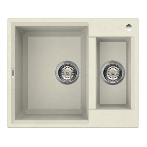 Easy 150 1.5 Bowl Inset Granite Kitchen Sink - Cream