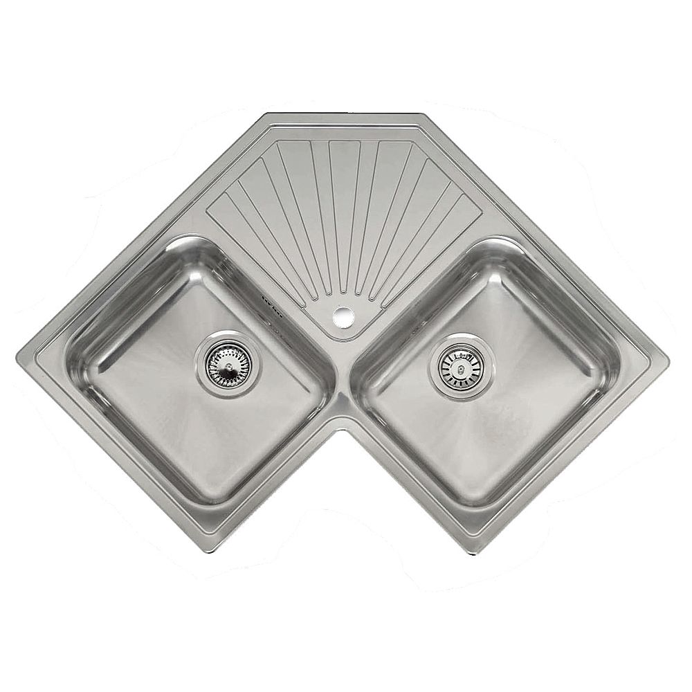 Reginox Montreal Double Bowl Corner Sink Sinks Tapscom Reginox Montreal Double Bowl Corner Sink Sinks Tapscom