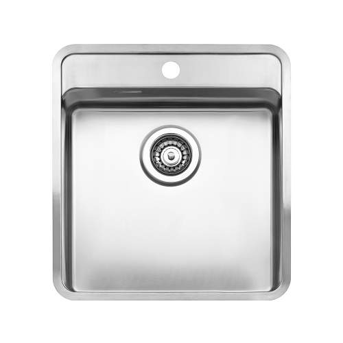 OHIO 40x40 Single Bowl Kitchen Sink With Tap Ledge