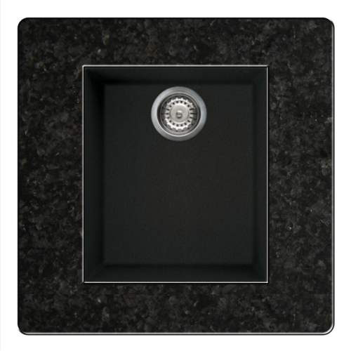 Quadra 100 Undermount Compact Granite Kitchen Sink - Black