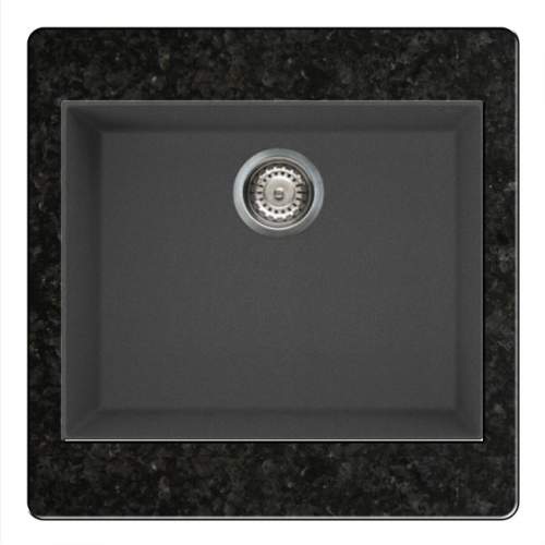 Quadra 105 Undermount 1.0 Bowl Granite Kitchen Sink - Black