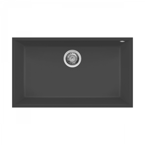 Quadra 130 Undermount Large Bowl Granite Kitchen Sink - Black