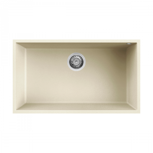 Quadra 130 Undermount Large Bowl Granite Kitchen Sink - Cream