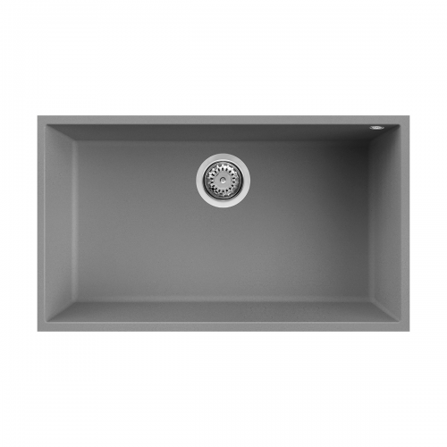Quadra 130 Undermount Large Bowl Granite Kitchen Sink - Grey