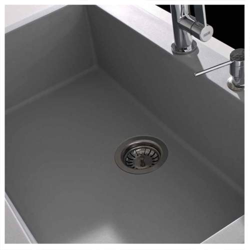 Quadra 130 Undermount Large Bowl Granite Kitchen Sink - Grey