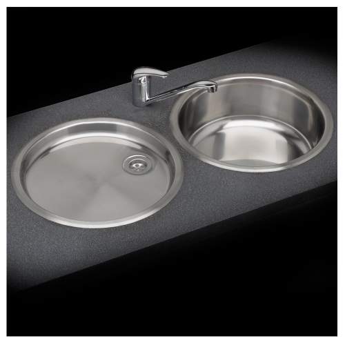 Round Bowl Kitchen Sink and Drainer Set - RL216S