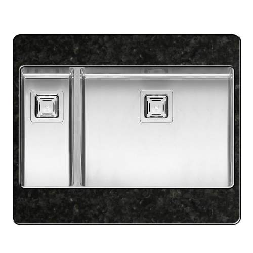 TEXAS 50x40+18x40 1.5 Bowl Kitchen Sink