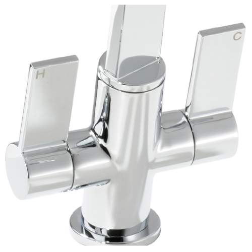 Pisa Twin Lever Monobloc Kitchen Tap