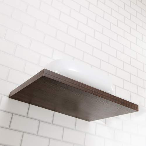 Floating Dark Wood Shelf