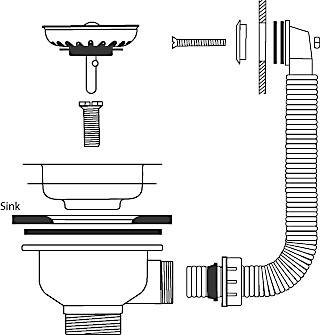 CPK5 Stainless Steel Waste Kit