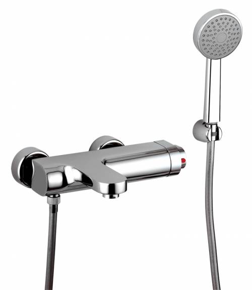 RAPTURE Wall Mounted Thermostatic Bath Shower Mixer Tap with Shower Handset