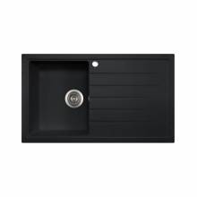 PIAZZA 1.0 Compact Granite Kitchen Sink in Black Granite