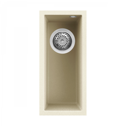 Quadra 50 Undermount Half Bowl Granite Kitchen Sink - Cream