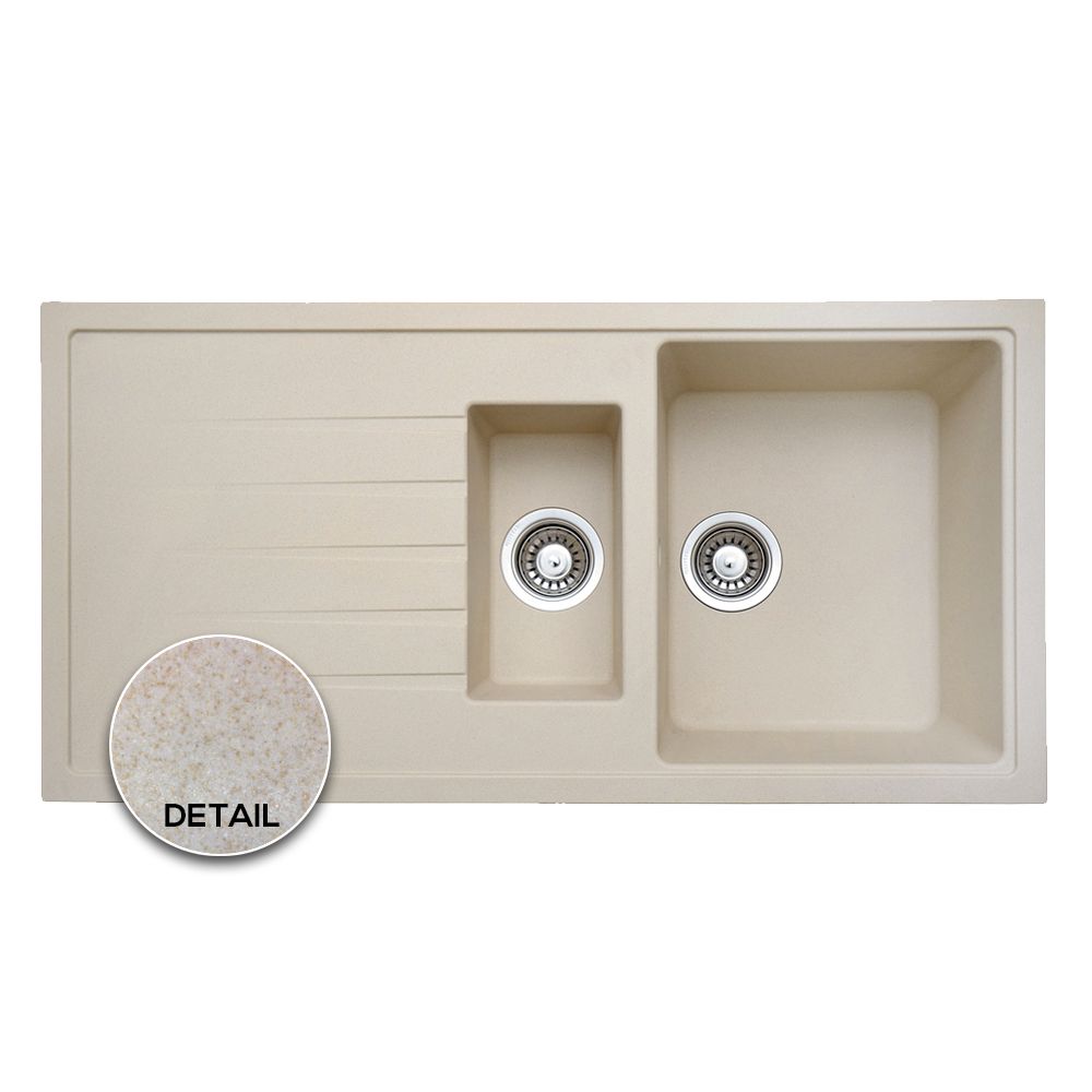 Piazza 1.5 bowl Oatmeal granite sink