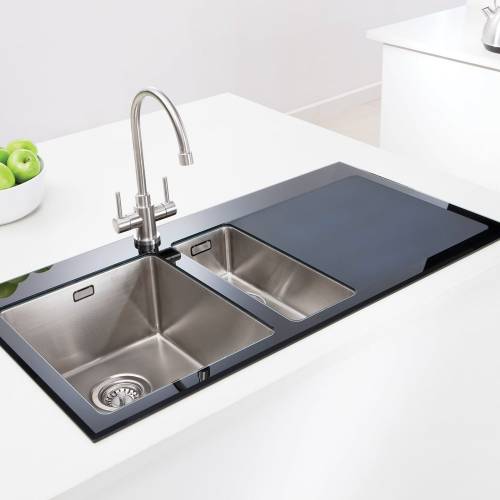 VITREA 150 Glass Inset Kitchen Sink