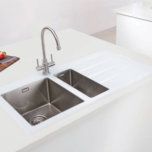 VITREA 150 Glass Inset Kitchen Sink