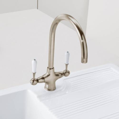 Shaftsbury Twin Lever Kitchen Tap