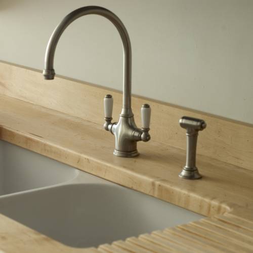 4360 PHOENICIAN Sink Mixer Kitchen Tap with Lever Handles and Rinse
