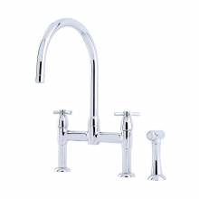 4272 Twin Lever Kitchen Tap With Handspray