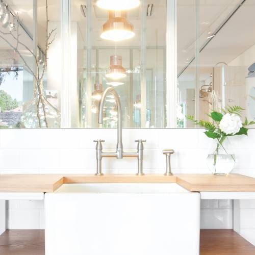 4272 Twin Lever Kitchen Tap With Handspray