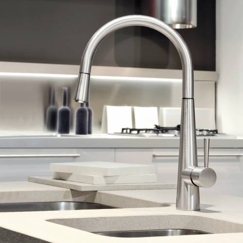 JUST Monobloc Kitchen Tap with Pull-Out Rinse