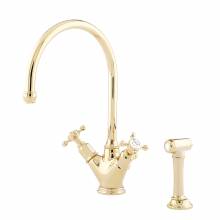 4365 MINOAN Sink Mixer Kitchen Tap with Crosshead Handles and Rinse
