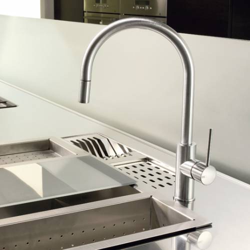 OXYGEN Monobloc Kitchen Tap with Pull-Out Rinse