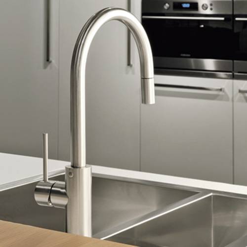 OXYGEN Monobloc Kitchen Tap with Pull-Out Rinse