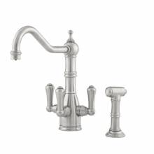 1575 PICARDIE Filtration Mixer Kitchen Tap with Rinse in Pewter
