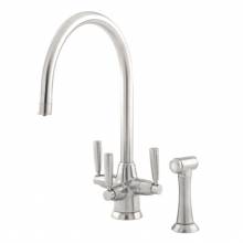 1580 METIS Filtration Mixer Kitchen Tap with Lever Handles and Rinse