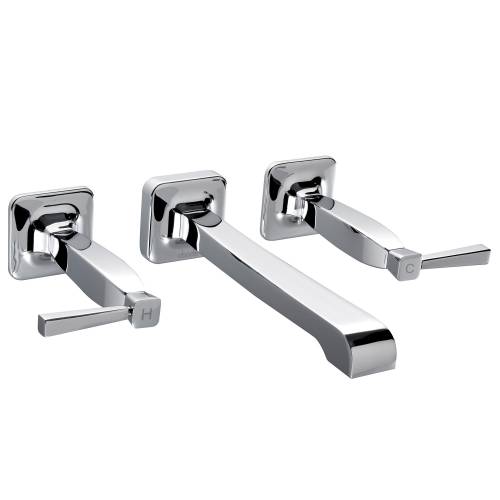 DECADENCE Wall Mounted 3 Hole Basin Mixer Tap