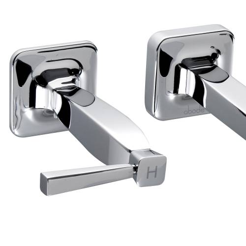 DECADENCE Wall Mounted 3 Hole Basin Mixer Tap