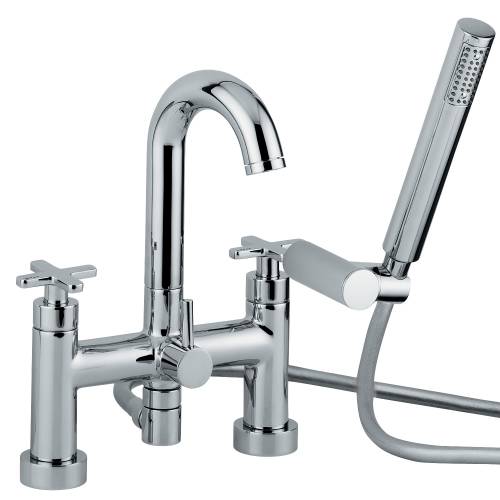 SERENITIE Deck Mounted Bath Shower Mixer Tap with Shower Handset