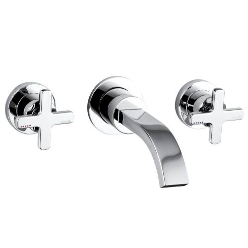 SERENITIE Wall Mounted 3 Hole Basin Mixer Tap