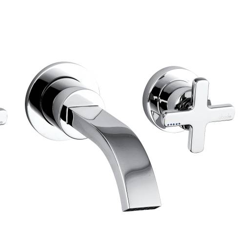 SERENITIE Wall Mounted 3 Hole Basin Mixer Tap