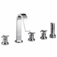 SERENITIE Deck Mounted 5 Hole Bath Shower Mixer Tap with Shower Handset