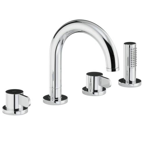 BLISS Thermostatic Deck Mounted 4 Hole Bath Shower Mixer Tap