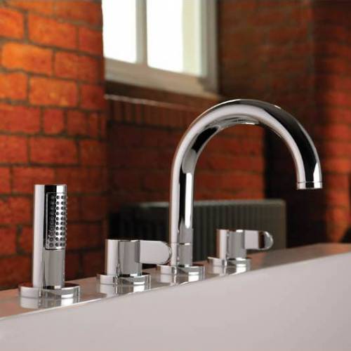 BLISS Thermostatic Deck Mounted 4 Hole Bath Shower Mixer Tap