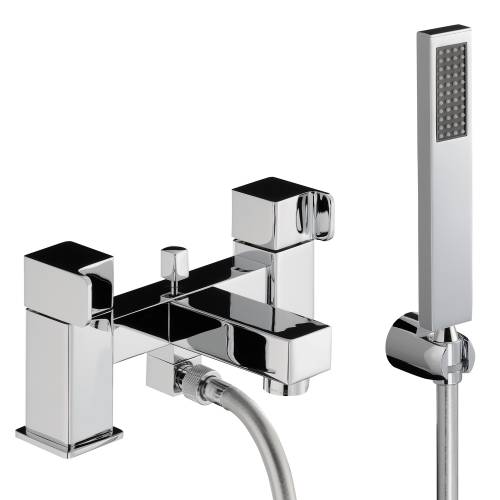 RAPPORT Deck Mounted Bath Shower Mixer Tap with Shower Handset