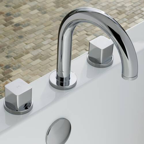 RAPPORT Thermostatic Deck Mounted 3 Hole Bath Mixer Tap