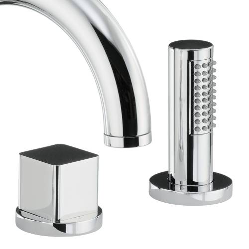 RAPPORT Thermostatic Deck Mounted 4 Hole Bath Shower Mixer Tap